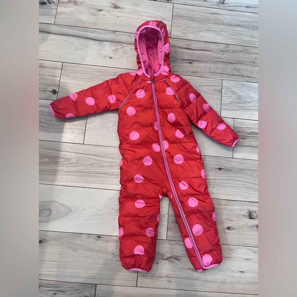 Hanna Andersson Red and Pink Polka Dot Snowsuit